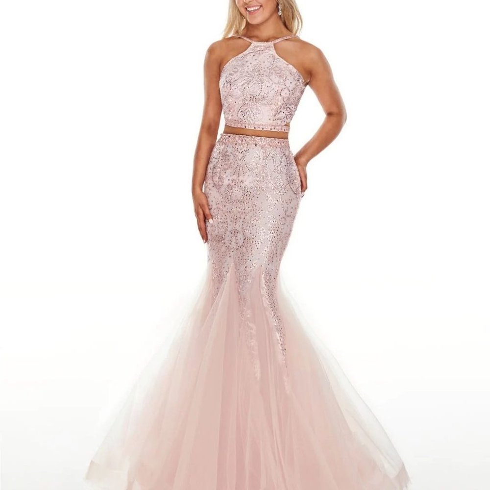 BRAND NEW Rachel allan pink two piece dress